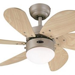 Zephir ZFS9110M Ventilatore da Soffitto con Lampada, Marrone, a risparmio energetico, 230v, 50hz, ferro;legno