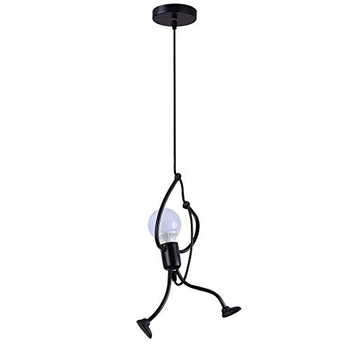 Lampada a sospensione industriale, STARRYOL luce a sospensione a doppia testa di canapa per sala da pranzo, sala, ristorante, bar, caffetteria – lunghezza 60 cm