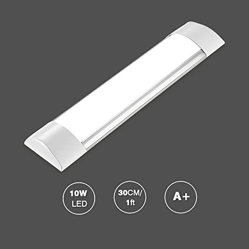 Plafoniera LED, Sararoom LED Tubo Luce Soffitto Slim Plafoniera Led Ultraslim Naturale Per Garage Ufficio Magazzino Cucina (10w bianco caldo)