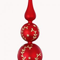 NICEXMAS – Puntale per albero di Natale, a forma di stella, con luci LED, funzionamento a batteria, oro