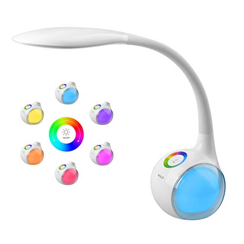 Lampada Scrivania 36 LED USB, Lampada Ricaricabile con 180° girevole+3 Colore di Luce+Regolazione della luminosità ILLIMITATA, Controllo Tattile. Lampada Tavolo con Efficienza Energetica+[Occhi-Cura]