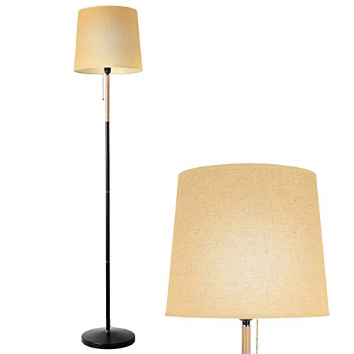 Reality R4302-87 – Lampada a piantana, E27, calotta bianca, asta colore titanio, metallo