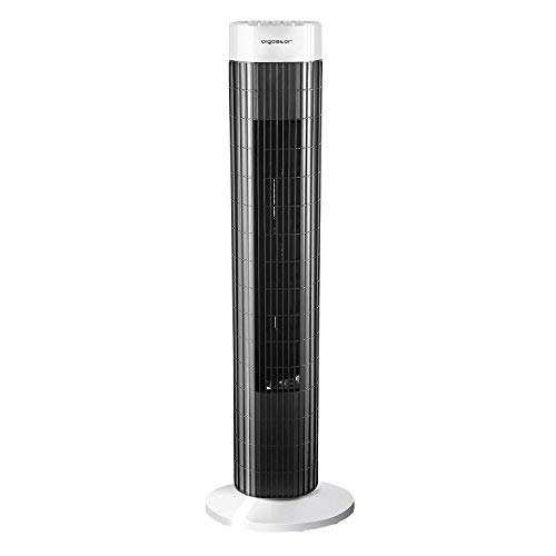 Brandson – Ventilatore a Torre con Telecomando | Tower Fan New | 60 W | 3 Livelli di velocità (Low Medium High) + Timer + 3 modalità Operative + Oscillazione a 60° | Bianco