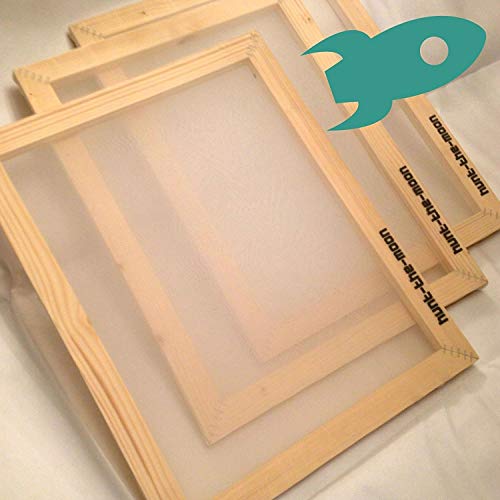 Hunt The Moon, cornice in legno per serigrafia, In legno, Large A3 32t