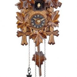 Orologio a cucu Foresta Nera meccanico (originale, certificato), 1 giorno, testa di cervo, orologi a cucù da caccia in vero legno