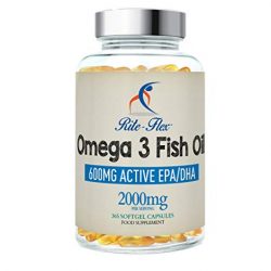 Omega 3 Olio di Pesce da 1000 mg | 365 Capsule Softgel (Fornitura Per 1 Anno) | Integratori alimentari Nu U Nutrition