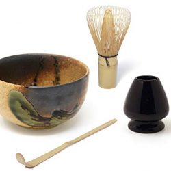 Goodwei Set di Matcha Completo – Tazza Cerimoniale con frusta e cucchiaio di bambù – incl. Tè Matcha Biologico Giapponese (Seiun)