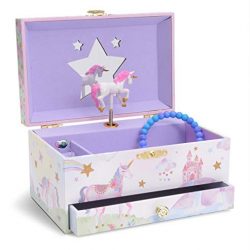 Jewelkeeper – Portagioie Musicale con Unicorno Arcobaleno e Cassetto Estraibile – Melodia dell’Unicorno