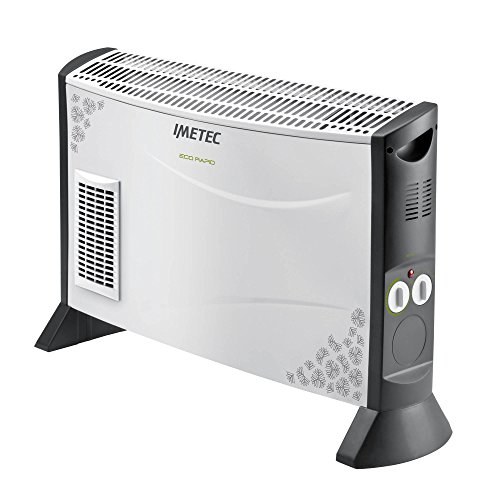 Imetec Eco Ceramic CFH1-100 Termoventilatore con Tecnologia Ceramica a Basso Consumo Energetico, Compatto, 3 Livelli di Temperatura, Termostato Ambiente