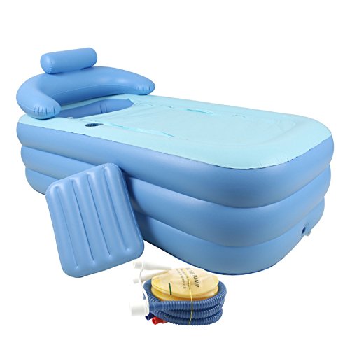 Bambini, Adulti Vasca Grande Vasca Pieghevole Raggruppabili Vasca Piccola Piscina Adulto Vasca Da Bagno A Casa (colore: Blu, Dimensioni: 91 * 50 X 53 Cm)