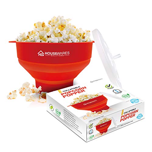 Leogreen – Elettrico Popcorn Maker, Scoppio di Mais, Rosso, Dimensione: 30,5 x 17 x 16,3 cm, Capacità tazza: 60 g