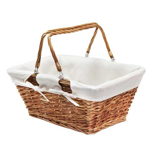 Picnic basket with plaid outdoor food storage basket picnic storage basket