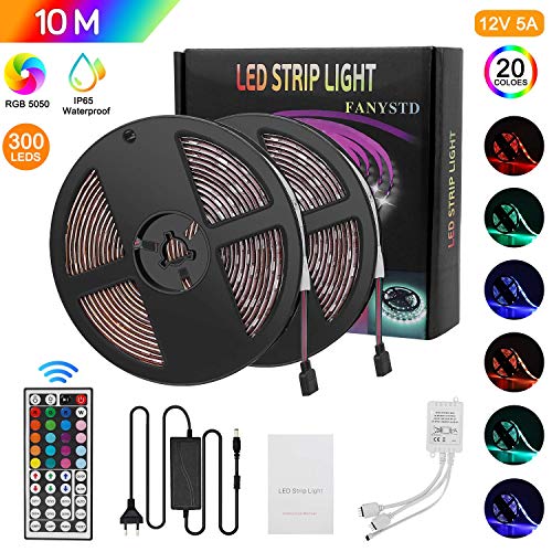 5M Striscia LED Musicale, LED Striscia Retroilluminazione TV USB RGB Sync con Musica, TASMOR Nastri LED 16 Colori e 4 Modalità Dinamiche Striscia Luminosa a LED per HDTV, Cucina, Festa, Bar