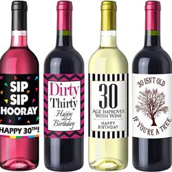 Chic 60TH Birthday Wine Label Pack – Birthday party supplies, idee e decorazioni – divertente regali di compleanno per le donne