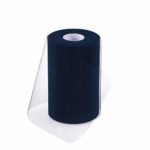 SUPVOX Rotoli di Nastro di Tulle Rotoli di Garza di Tulle per la Sedia da Passeggio per Tavolo da Sposa Corrispondenza di Prua di Fiocco 15 cm x 100 Metri (C39, Blu Zaffiro Scuro)