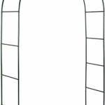 Small Arco da Giardino in Ferro per Rampicanti Supporto per Rose Decorazioni Misure 140L x 35P x 240H Colore Verde Scuro