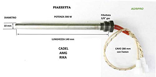 AGRIPRO CANDELETTA Resistenza ACCENSIONE Stufa Pellet 10 x 140 W 300 A Vite 3/8 Gas 2