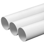 MKK Tubo di ventilazione, diametro 100 mm, lunghezza 0,5 m, in plastica ABS, rotondo, tubo di scarico, canale di ventilazione, diametro 10 cm e 50 cm di lunghezza