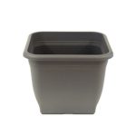 greemotion – Vaso da Fiori Quadrato in plastica, 58 x 58 cm, 76,5 Litri, per Piante Esterne e Interne, Colore: Antracite