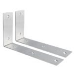 Sayayo staffa per mensola ad angolo angolo staffa di supporto mensola da appendere alla parete ampliare, 225 mm * 125 MM, acciaio INOX spazzolato finito, 2 pz, EJW2300-2P