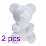 Amosfun Modellatura Polistirolo Forma Orso Bianco Artigianato per Fai da Te 2pcs