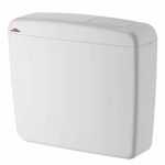 Cassetta Di Scarico Wc Esterna Con Tasto Economizzatore Per Lo Scarico Dell’Acqua. Capacità Di Scarico Lt. 9. Completa Di Tubo Di Cacciata Ø 40 E Manicotti. Colore Bianco. Dimensione Cm 44X33.