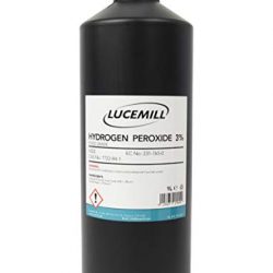 1 x 1 L perossido di idrogeno (3% ) di grado alimentare, con coperchio a vite, colore: bianco