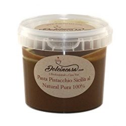 PASTA PISTACCHIO PURO SICILIA 100% AL NATURALE SENZA COLORANTE PER CREME GELATI E VARI UTILIZZI IN PASTICCERIA PRODOTTO BRONTE, 250 gr