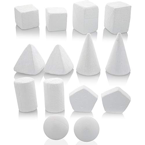 Mini schiuma geometrica solidi set – bianco