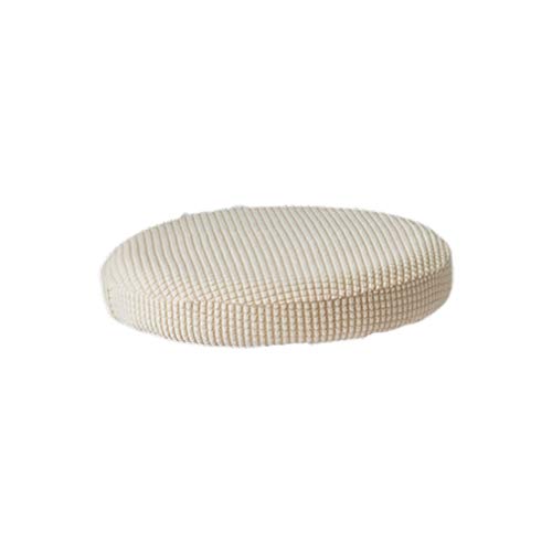 VOSAREA cuscino per sgabello da bar rotondo elastico sedile elasticizzato custodia protettiva fodera per sedia rimovibile per ufficio per feste dalbergo (beige 30-38 cm di diametro)