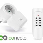 conecto CC50104 Prese radiocomandate, 1100 W, 230 V, Bianco, Set da 1