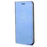 XINYIYI Custodia per Huawei Mate 10 Lite Placcatura Specchio, Lusso Libro Slim Cover Supporto Caso Sottile Glitter Mirror Disegni Crystal Clear Flip Pelle Antiurto Protettiva (Blu)