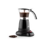 oneConcept Funpresso Moka Elettrica Caffettiera Espresso (6 Tazze, 300 ml Nero, senza fili, Manico Cool-touch, Valvola di Sicurezza) Nero