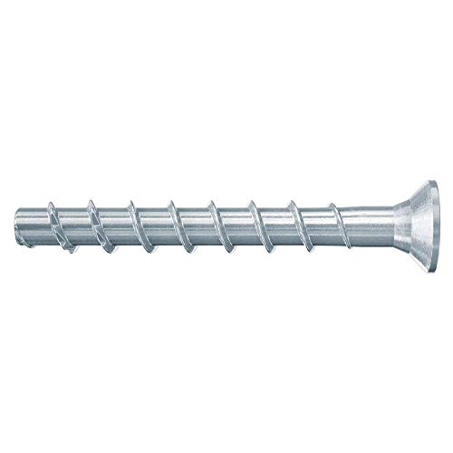 Fischer ULTRACUT FBS II 546382 – Vite per cemento 6 x 30/5 SK, per il fissaggio di guide, profili in metallo, tubazioni in cemento, 100 pezzi, colore: Grigio