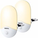 Luce Notturna LED, OMERIL [2 Pezzi] Automatiche Luce Notturna da Presa con Sensore Crepuscolare, Plug-and-Play, Lampada da Presa per Bambini, Soggiorno, Corridoi, Bagno, Cucina, Scale-Caldo Giallo