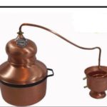 Distillatore Alambicco in Rame 5 litri modello a Serpentina e con Manici