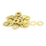 sourcingmap® 10mm x 20mm x 1.5mm anello piatto di rame ron per dell di compressione tono Oro 30 pz