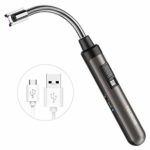 Accendigas Elettrico, Tecboss Ricaricabile Accendino Elettrico USB con Quadrupla Protezione, 800 Accensioni Accendino Lungo per Cucina, Candela, Barbecue, Camino, Campeggio