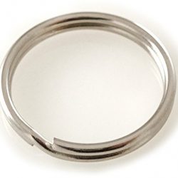Portachiavi Anelli in acciaio nichelato varie misure (5 – 70 mm) Stabile, singolarmente fino a confezione Bulk, Argento, 10 mm