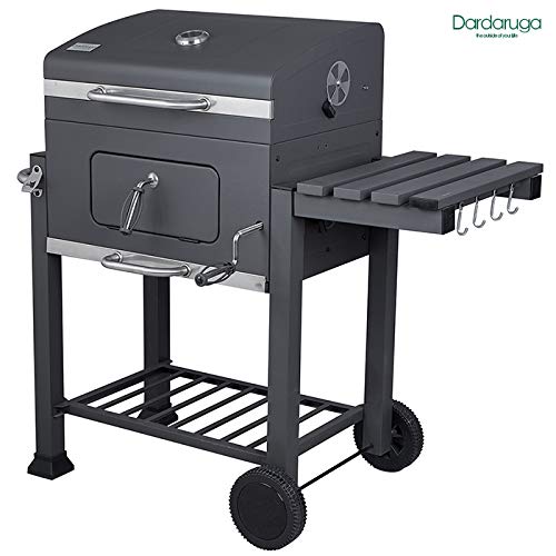 DARDARUGA BBQ Barbecue griglia XXL Superficie griglia Grill a Carbone carbonella con affumicatore