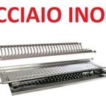 SCOLAPIATTI COLAPIATTI AD INCASSO DI 86 CM ACCIAIO INOX CON BASE VASCHETTA GOCCE