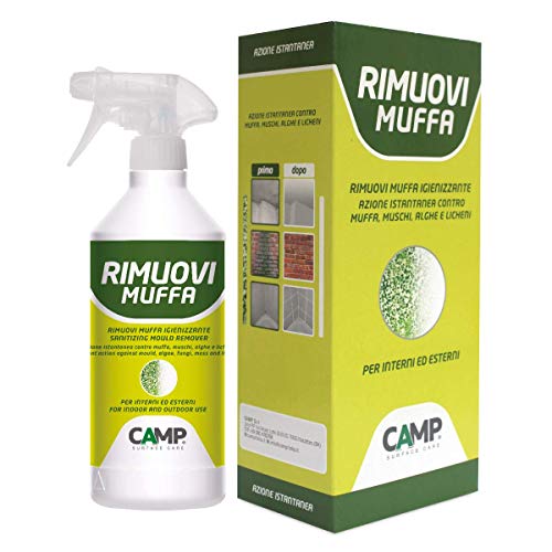 Camp RIMUOVI MUFFA, Antimuffa igienizzante professionale, Elimina rapidamente muffe, funghi, muschi e alghe