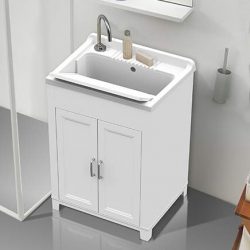 Marchio Amazon – Movian Dive – Mobile lavabo con specchio e lavandino