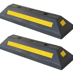 SNS SAFETY LTD Fermaruota in Plastica per Parcheggi e Garages, Nero, 53 x 15 x 9,5 cm (Pacco da 2)