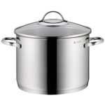 WMF 723249990 pentola Diametro 24 cm Circa 8,8 L Coperchio in Vetro Cromargan Lavabile in lavastoviglie, Acciaio Inox, Colore: Multicolore