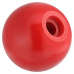 Manopola a sfera, Manopola a sfera in plastica con impugnatura a sfera tonda universale, colore nero/rosso, 10 pezzi(AM8*25-Red AM8*25)