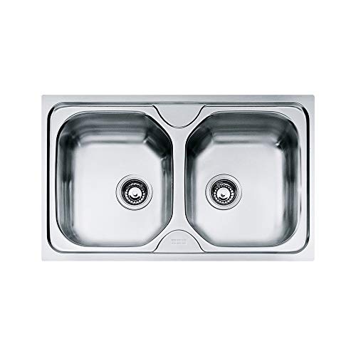 FRANKE Lavello Onda cm 79×50 2 vasche OLN 620-79 inox