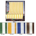 IlGruppone Tenda da Sole Tessuto Resistente per Esterno con Anelli Lavabile Frange Pizzo – Giallo – 140×250 cm