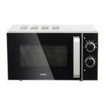 H.Koenig VIO4 Forno Microonde, 20L, 6 livelli di cottura, Diametro piatto 24.5cm, 700W, Nero/Grigio