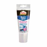 Pattex Bagno Sano Silicone Facile, silicone bianco forte con tecnologia Silicotec, tubo di silicone bagno facile da applicare e lisciare, sigillante antimuffa, 1x150ml